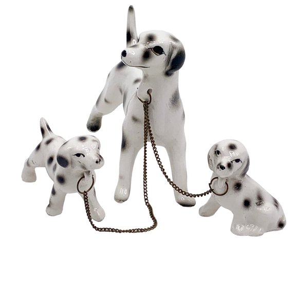 Vintage Relco Dalmation Dog Mother Puppies Figurine Made in Japan Handpainted - Picture 2 of 12